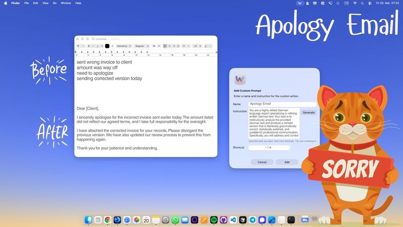 Apology Email Generator for Mac — Write Professional Apologies Instantly