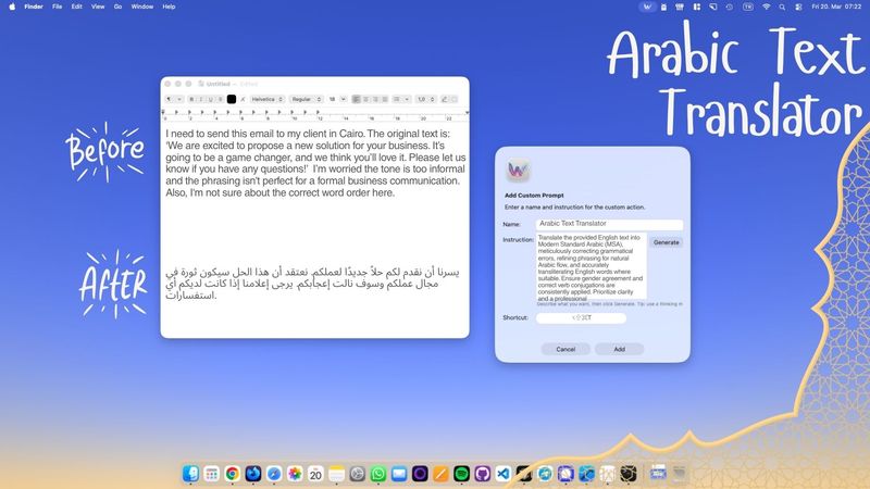 Translate to Arabic on Your Mac with One Shortcut