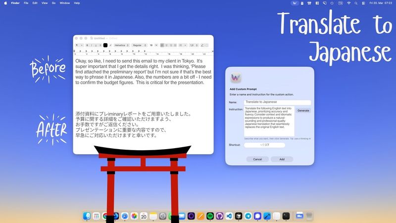 Translate to Japanese Directly Inside Any Mac App