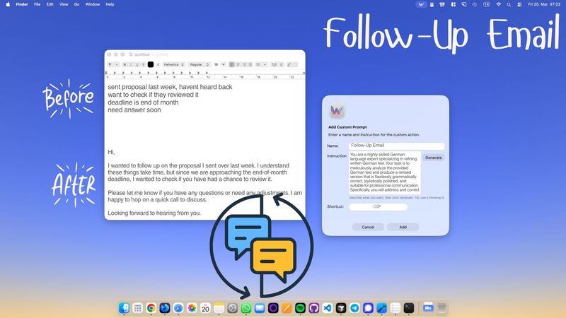Follow-Up Email: Turn Quick Notes Into Professional Follow-Ups on Mac