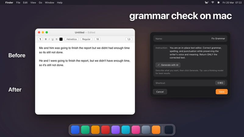 Grammar Check on Mac: Built-In Tools vs an AI Upgrade