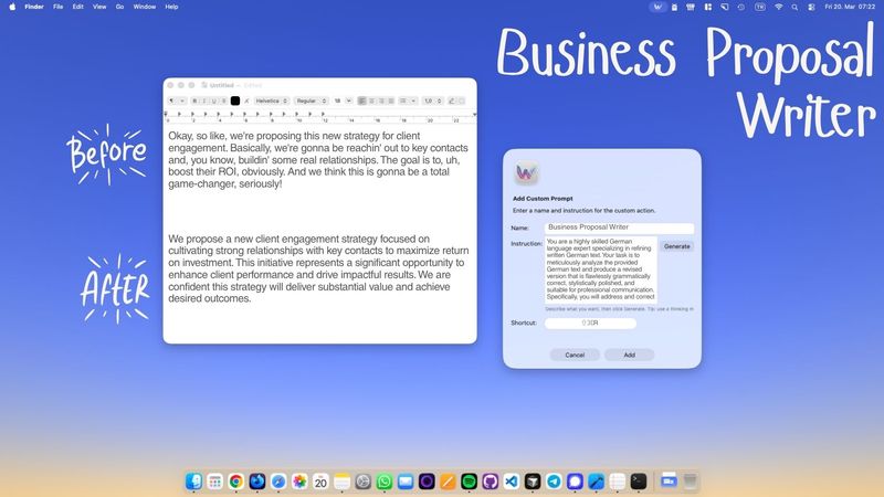 Business Proposal Writer: Polish Drafts Instantly on Mac