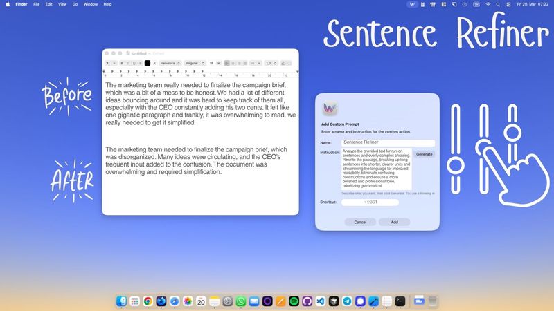Fix Run-On Sentences on Mac — Clean Up Your Writing in One Keystroke