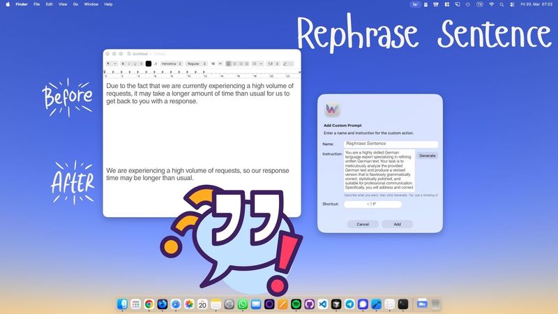 Rephrase My Sentence — Turn Corporate Bloat Into Clear Writing on Mac