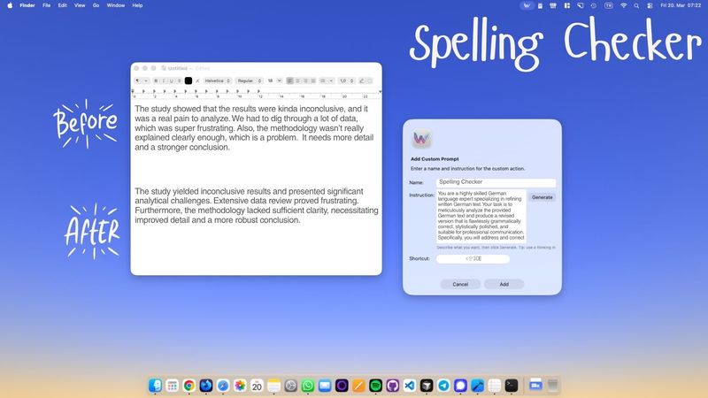 A Spelling Checker That Works in Every Mac App