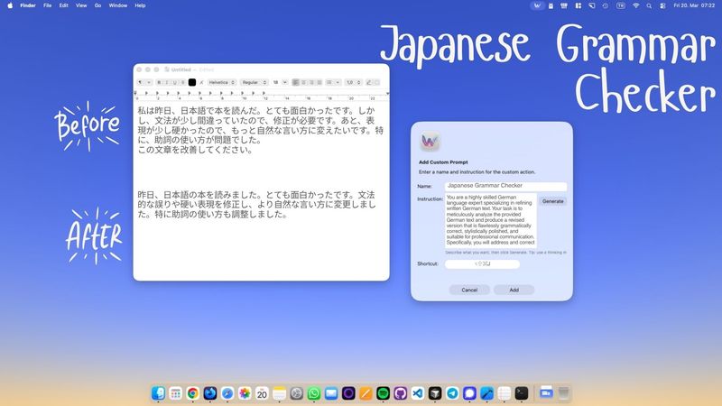 Japanese Grammar Checker for macOS — Fix Errors Instantly