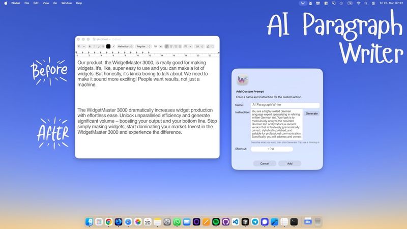 AI Paragraph Writing on Mac: Turn Rough Notes Into Polished Copy