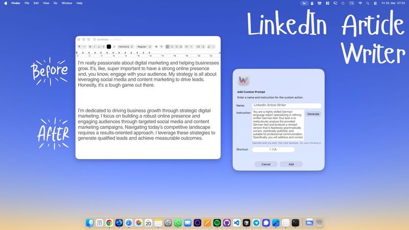 LinkedIn Article Writing Made Easy with WunderType