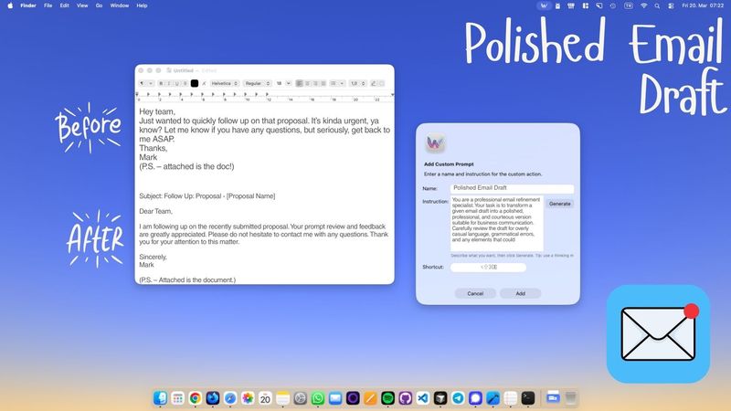 Polish Business Emails in One Keystroke on Mac