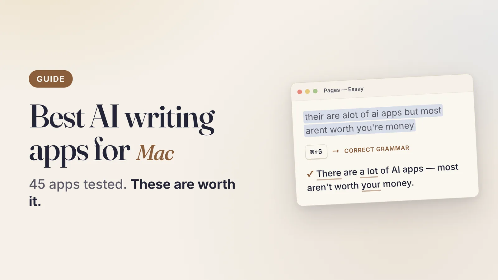 The Best AI Writing Apps for Mac in 2026, Compared With Real Data