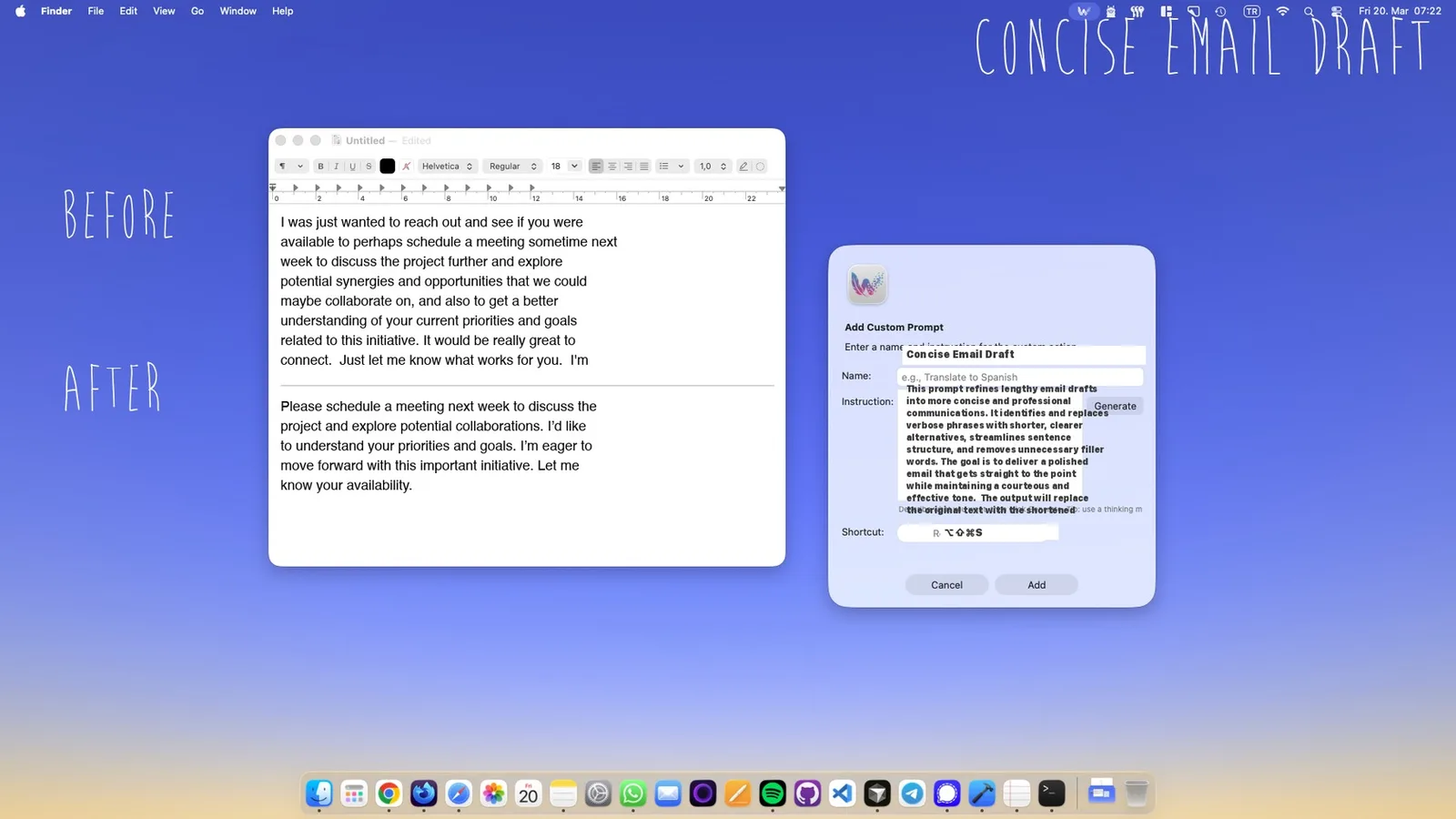 Shorten My Text: Turn Rambling Emails into Concise Messages