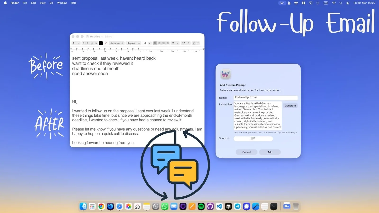 Follow-Up Email: Turn Quick Notes Into Professional Follow-Ups on Mac