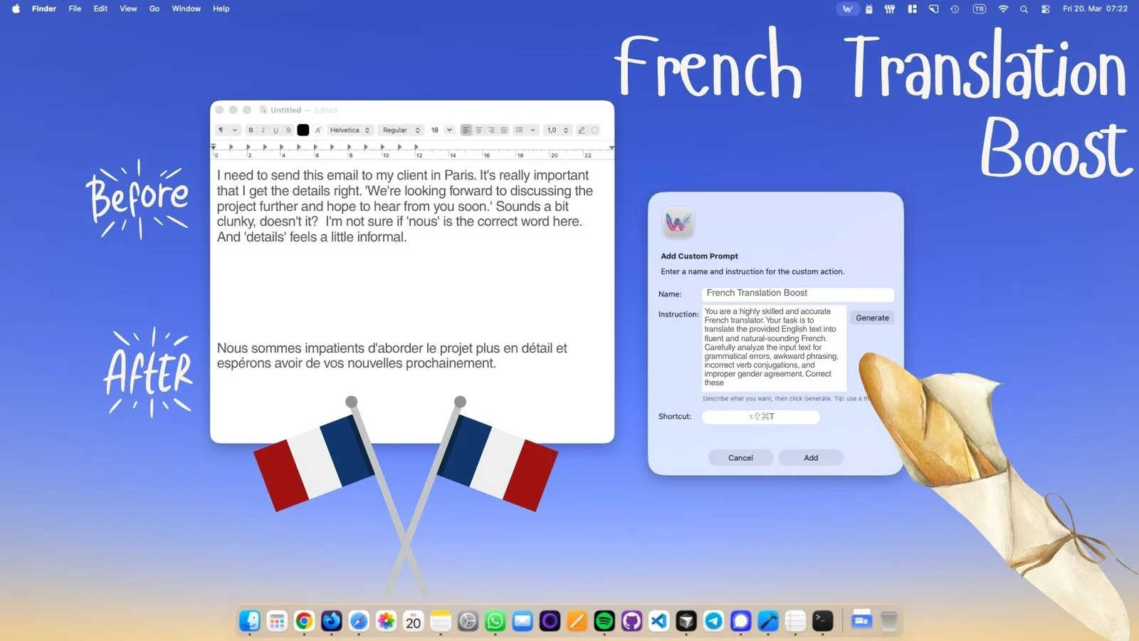 Translate to French Instantly on Your Mac
