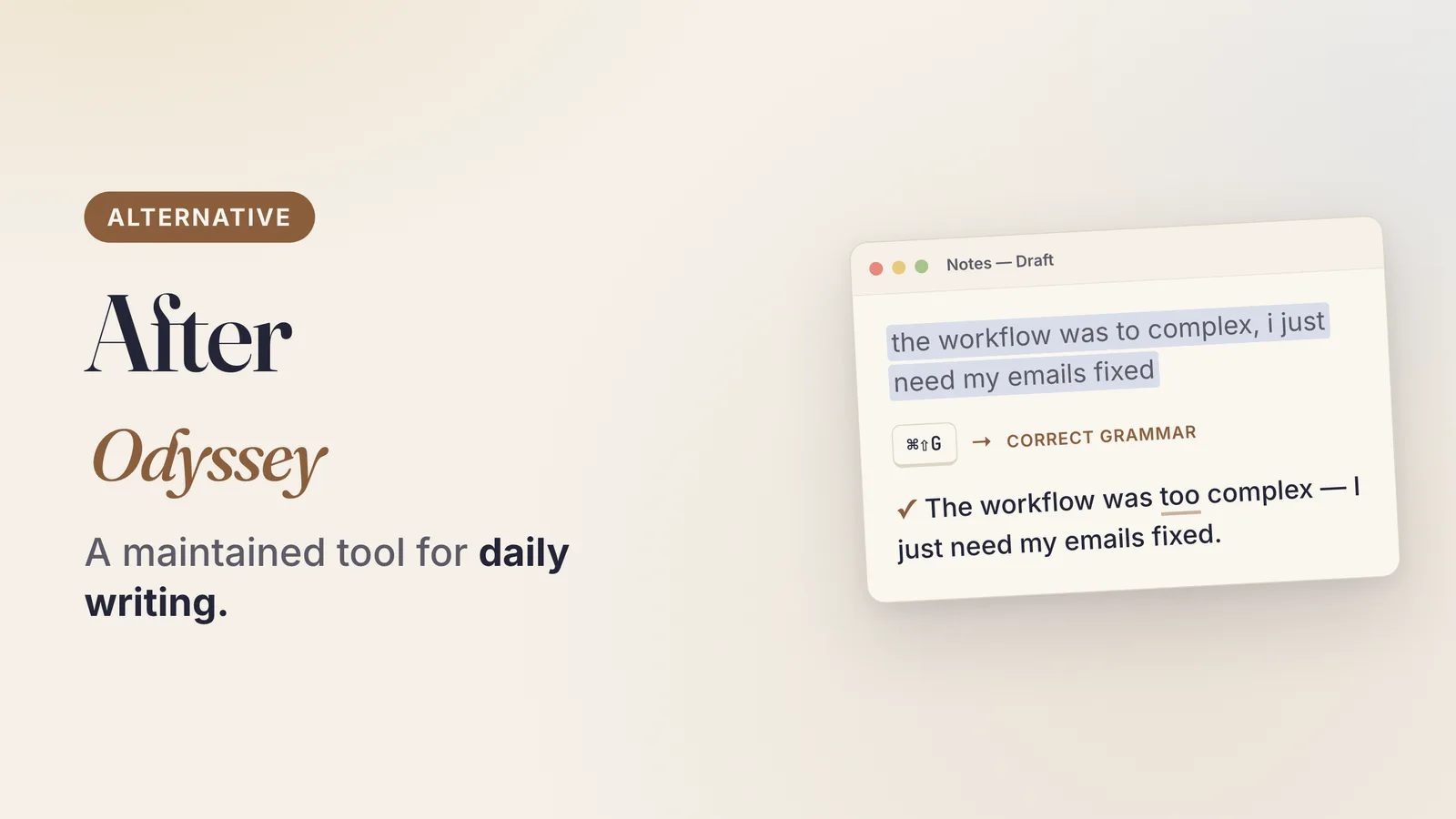 Odyssey Alternative for Mac: A Simpler, Maintained AI Writing Tool