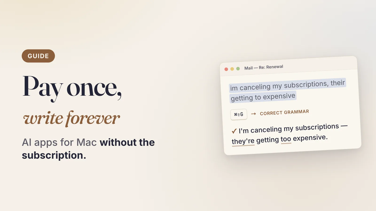 AI Apps for Mac You Only Pay For Once (2026 Guide)