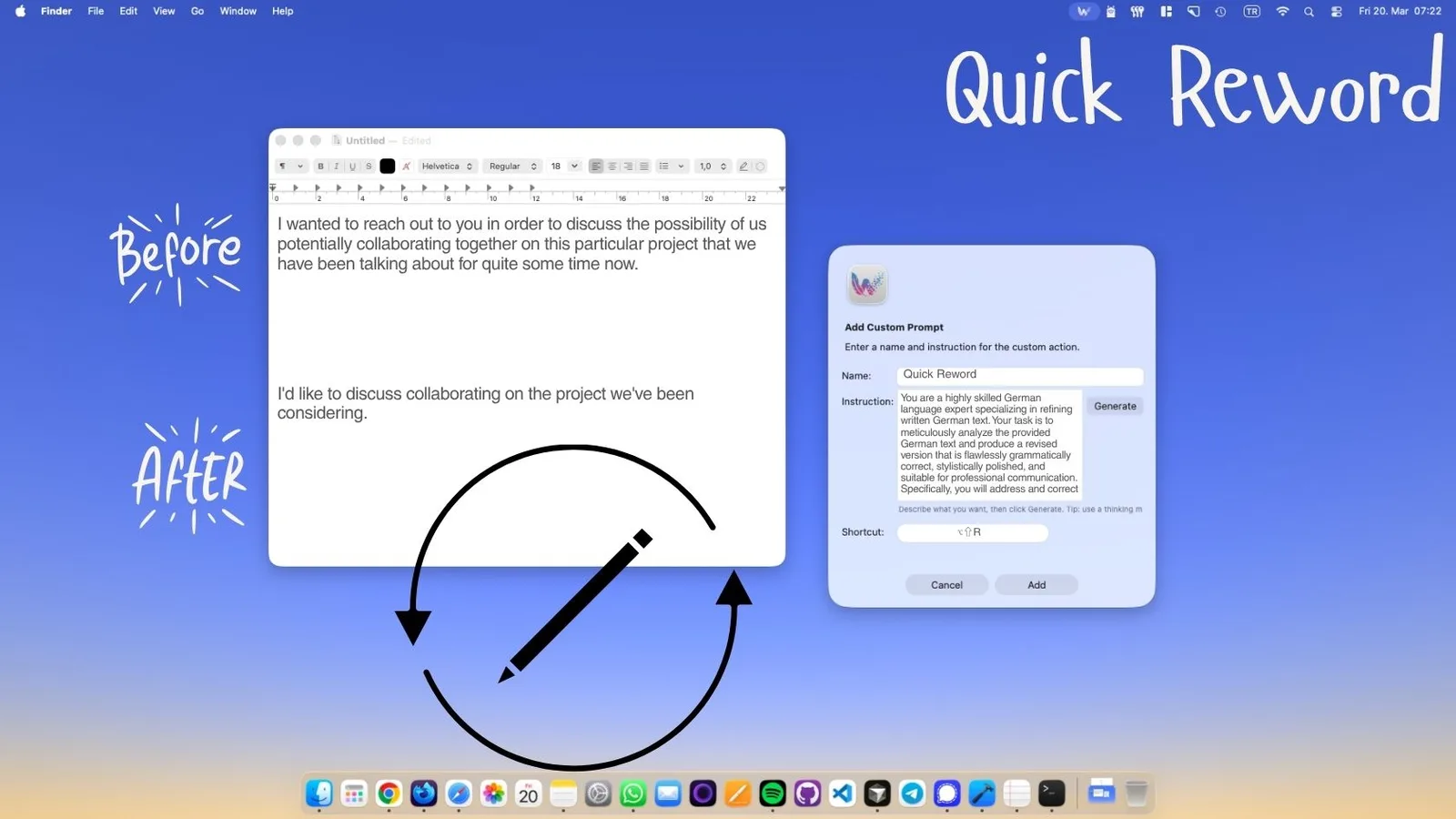 Rewording Tool for Mac — Cut the Filler, Keep the Meaning